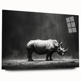 Side view of a colorful acrylic wall art design featuring a hippopotamus in a natural habitat, showcasing vibrant colors and intricate details, perfect for wildlife enthusiasts.