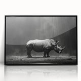 Framed wall art depicting a stylish black hippopotamus design, featuring a sleek acrylic finish and modern aesthetic, perfect for adding a touch of wildlife decor to any room.