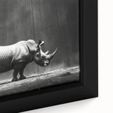 Close-up of a framed canvas featuring a vibrant hippopotamus design, showcasing intricate details and rich colors, perfect for animal lovers and home decor enthusiasts.