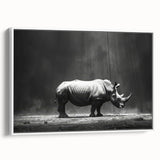 Framed canvas wall art showcasing a side view of a hippopotamus in a natural setting, perfect for adding a touch of wildlife decor to any space. The artwork features vibrant colors and intricate details, making it an eye-catching addition to home or office interiors.