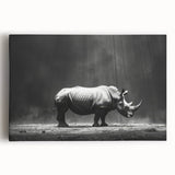 Stretched canvas artwork depicting a vibrant hippopotamus in a natural habitat, showcasing rich colors and intricate details, ideal for wildlife decor enthusiasts.