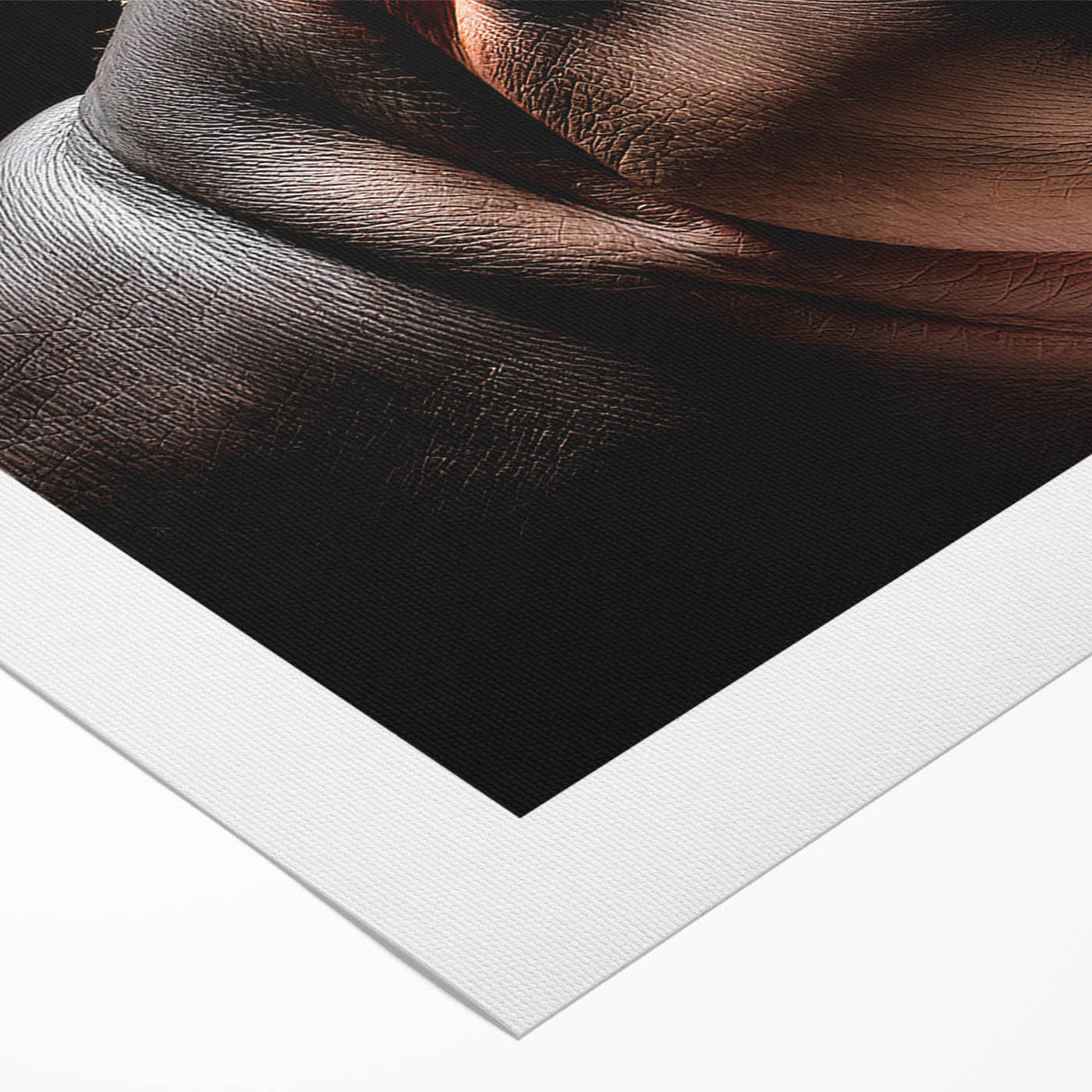 Hippopotamus wall art design on rolled canvas, showcasing vibrant colors and intricate details, perfect for nature-themed home decor. Ideal for animal lovers.