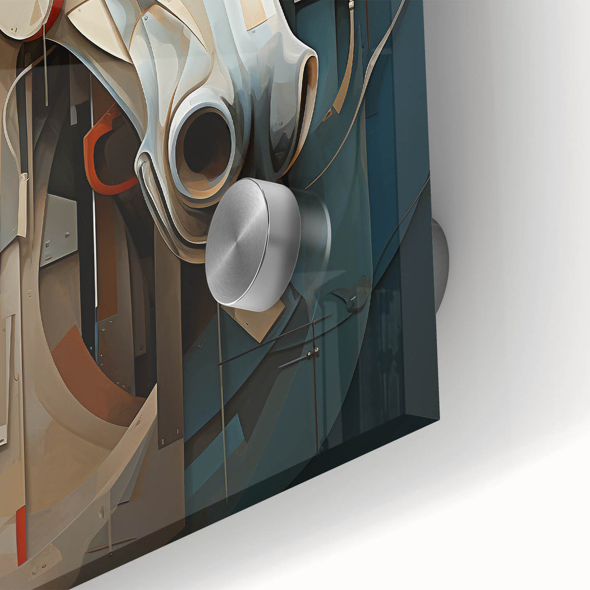 Close-up of a vibrant acrylic glass wall art piece showcasing a detailed horse design, highlighting its intricate textures and colors, perfect for animal lovers and home decor enthusiasts.