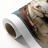 Stunning rolled canvas art featuring a vibrant horse design, showcasing intricate details and bold colors, perfect for elevating any wall decor.