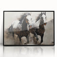 Framed acrylic wall art featuring a majestic horse design, presented in a sleek black frame, ideal for animal lovers and home decor enthusiasts.