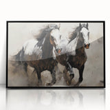 Framed acrylic wall art featuring a majestic horse design, presented in a sleek black frame, ideal for animal lovers and home decor enthusiasts.