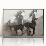 Framed acrylic wall art featuring a stunning silver horse design from the "Animals A Wild Life" collection, set against a neutral background. Perfect for equestrian-themed decor.
