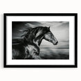 Framed black wall art featuring a stunning horse design from the 'Animals: A Wild Life' collection, showcasing intricate details and vibrant colors, perfect for equine enthusiasts and home decor.
