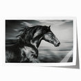 Wildlife-themed wall art featuring a majestic horse design, printed on high-quality canvas with vibrant colors, rolled for easy display and storage. Ideal for animal lovers.