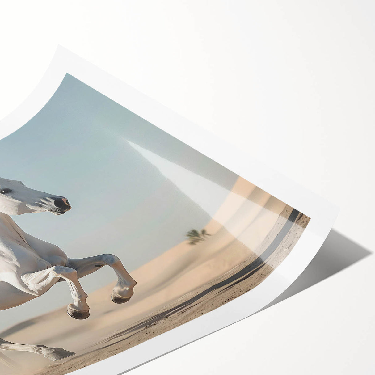 Wildlife-inspired wall art featuring a vibrant horse design, showcasing intricate details and rich colors, rolled and packaged securely in a cardboard tube for easy display.