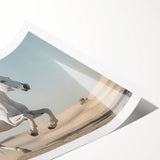 Wildlife-inspired wall art featuring a vibrant horse design, showcasing intricate details and rich colors, rolled and packaged securely in a cardboard tube for easy display.