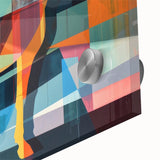 Close-up of a stunning acrylic glass wall art piece featuring a wild horse design, showcasing vibrant colors and intricate details, perfect for animal lovers and home decor enthusiasts.