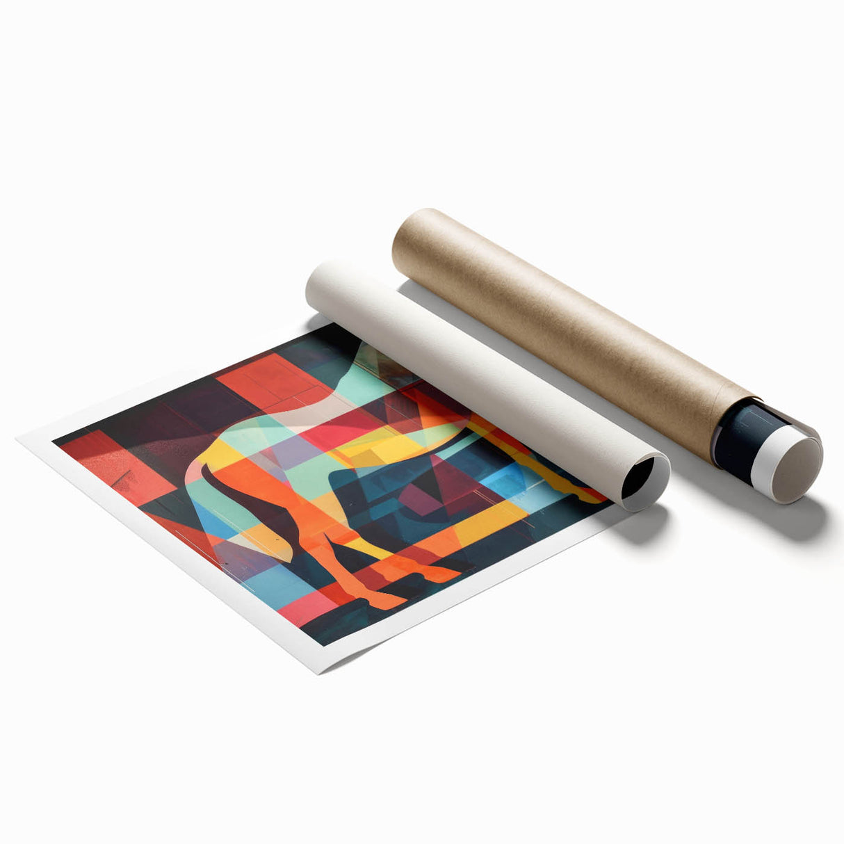 Elegant rolled print featuring a beautiful horse design from the "Animals a Wild Life" collection, showcasing intricate details and vibrant colors, ideal for nature-themed decor.