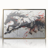 Framed wall art featuring a detailed horse design in gold acrylic, showcasing elegant lines and textures that enhance any contemporary decor. Perfect for animal lovers.