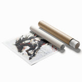 Elegant wall art print depicting a majestic wild horse in a serene landscape, showcasing rich colors and intricate details, ideal for nature enthusiasts and home decor.