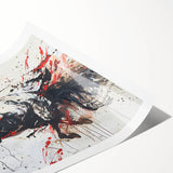 Elegant wall art print showcasing a majestic horse design in a wild landscape, with rich colors and intricate details, perfect for animal lovers and home decor enthusiasts.