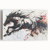 Majestic horse artwork on stretched canvas, showcasing vibrant colors and intricate details, perfect for enhancing any wildlife-themed decor.