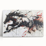Canvas wall art showcasing a serene wild horse design, featuring vibrant colors and intricate details, perfect for enhancing home decor in an animal-themed collection.