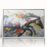 Framed acrylic wall art collection featuring a stunning horse design, showcasing vibrant colors and intricate details, perfect for animal lovers and home decor enthusiasts.