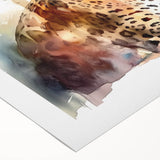 Jaguar wall art design on rolled canvas, showcasing a vibrant jungle scene with rich colors and intricate details, perfect for animal lovers and home decor enthusiasts.