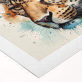 Vibrant rolled canvas showcasing a striking jaguar design, part of a wild life wall art collection, perfect for animal lovers and home decor enthusiasts.