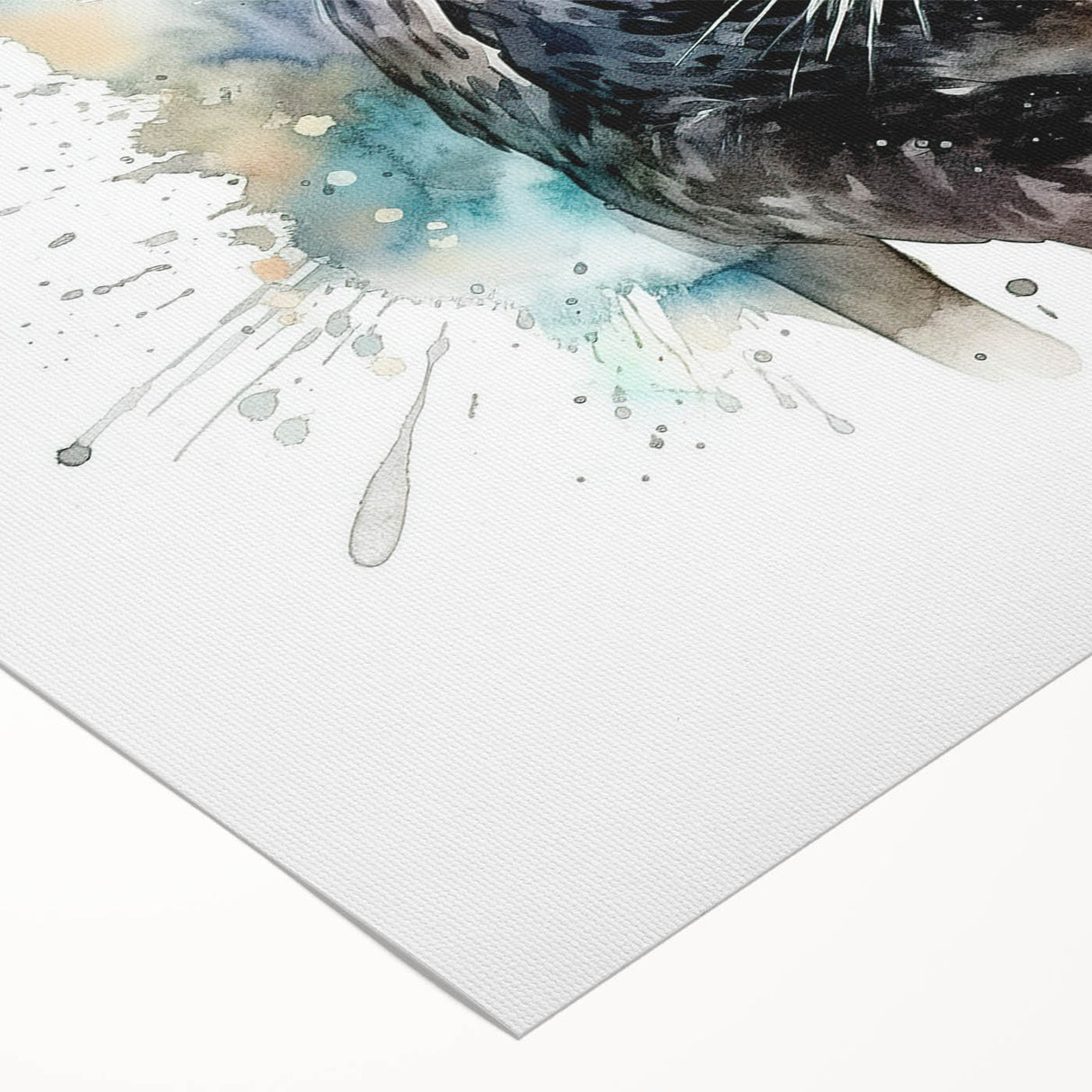 Rolled canvas featuring a striking jaguar design from the "Animals A Wild Life" collection, showcasing vibrant colors and intricate details, perfect for nature lovers and home decor enthusiasts.