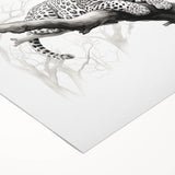 Vibrant rolled canvas wall art featuring a striking jaguar design, showcasing bold colors and intricate details, ideal for wildlife enthusiasts and modern decor.