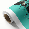 Vibrant rolled canvas showcasing a striking jaguar design, ideal for wildlife enthusiasts. The artwork features bold colors and intricate details, perfect for home decor.