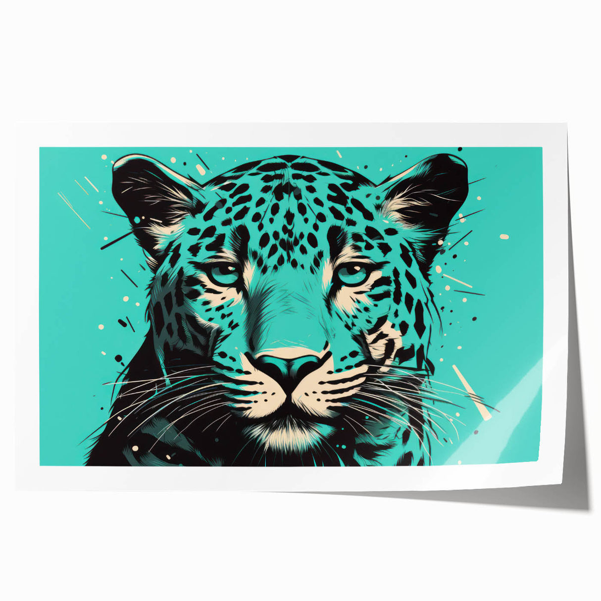 Bold and vibrant jaguar wall art design featuring intricate patterns in rich colors, perfect for adding a wild touch to home decor. Ideal for animal lovers.