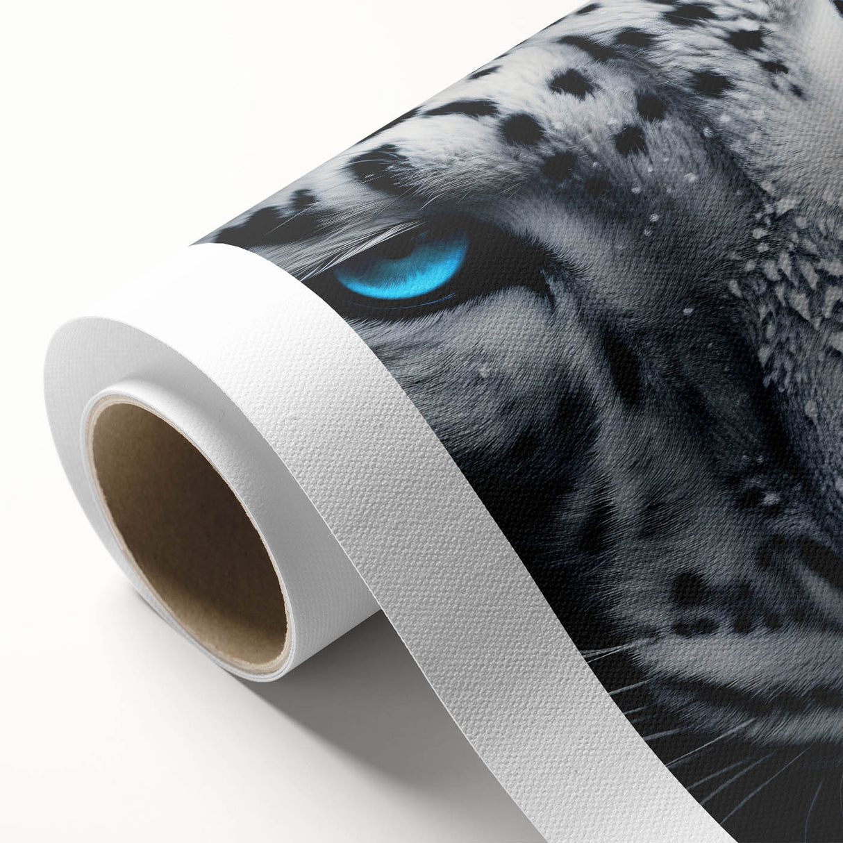 Vivid rolled canvas showcasing a striking jaguar design from the Wild Life collection, ideal for animal lovers and home decor enthusiasts.