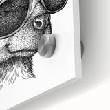 Close-up of an acrylic glass wall art piece featuring a vibrant kangaroo design, showcasing intricate details and colors that celebrate wildlife. Perfect for nature enthusiasts.