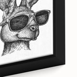 Close-up of a framed wall art canvas depicting a vibrant kangaroo design, showcasing intricate details and rich colors, perfect for animal lovers and home decor enthusiasts.