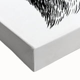 Close-up of a stretched canvas featuring a vibrant kangaroo design, showcasing intricate details and rich colors, ideal for animal-themed wall decor.