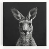 Kangaroo-themed stretched canvas wall art showcasing a vibrant design with detailed textures, perfect for wildlife enthusiasts and modern decor.