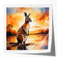 Vibrant wall art collection featuring a kangaroo design in a glossy finish, perfect for animal lovers and nature-themed decor. Ideal for enhancing interior spaces.