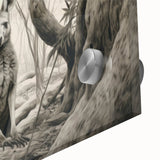 Close-up of a vibrant kangaroo wall art design printed on acrylic glass, showcasing detailed colors and textures, ideal for animal-themed home decor. Perfect for nature lovers and wildlife enthusiasts.