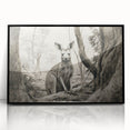 Framed acrylic wall art featuring a kangaroo design from the "Animals A Wild Life" collection, presented in a sleek black frame, ideal for animal-themed decor.