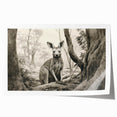Kangaroo wall art design featuring vibrant colors and intricate details, ideal for wildlife enthusiasts. Perfect for home decor and nature-themed interiors.