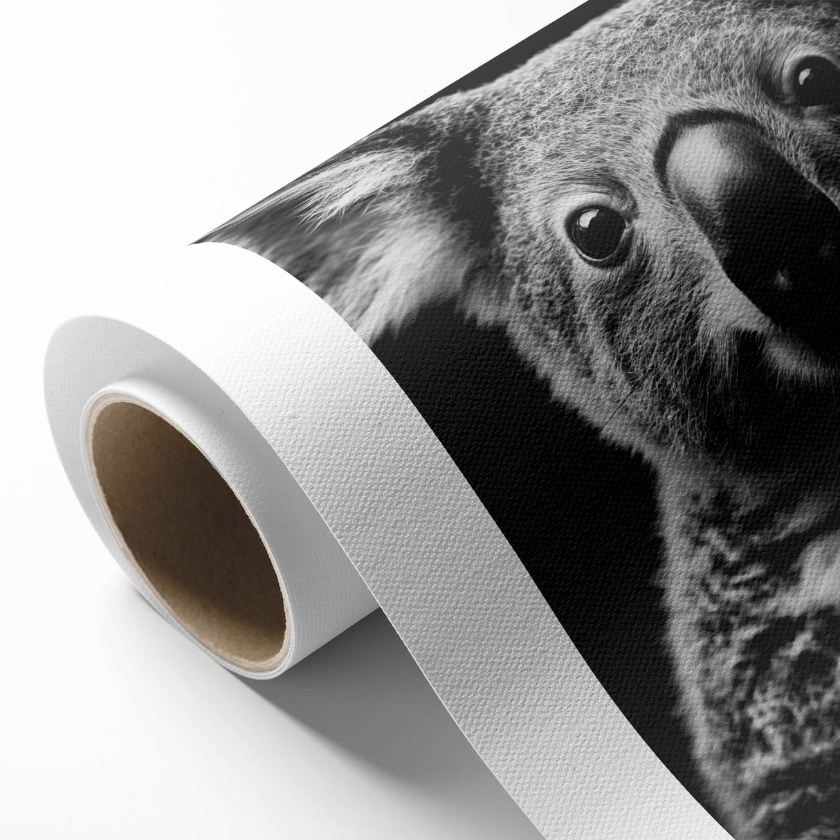 Koala-themed rolled canvas wall art design showcasing vibrant colors and intricate details, perfect for wildlife lovers and home decor enthusiasts.