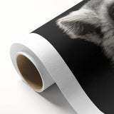Vibrant rolled canvas artwork showcasing a playful lemur design, perfect for animal lovers; packaged securely in a protective cardboard tube for easy display.