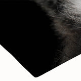 Close-up of a vibrant stretched canvas featuring a colorful lemur design from the 'Animals A Wild Life' wall art collection, showcasing intricate details and textures.