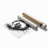 Lemur-themed wall art print showcasing vibrant colors and intricate details, rolled for easy display, perfect for wildlife enthusiasts and home decor.