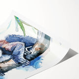 Lemur wall art print showcasing vibrant colors and intricate details of a playful lemur in a lush jungle setting, perfect for animal lovers and home decor.