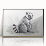 Framed acrylic wall art featuring a vibrant lemur design with gold accents, perfect for adding a touch of wildlife elegance to any room decor. This piece captures the playful spirit of lemurs, making it an eye-catching addition to nature-themed interiors.