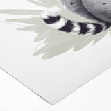 Vibrant rolled canvas print showcasing a playful lemur design, perfect for animal lovers, featuring rich colors and intricate details, ideal for home decor.