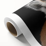 Colorful rolled canvas art featuring a whimsical lemur design, showcasing vibrant colors and intricate details, ideal for animal-themed decor in a playful setting.