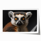 Vibrant lemur wall art design on rolled print, showcasing detailed illustrations and rich colors, perfect for animal lovers and home decor enthusiasts.