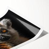 Lemur-themed wall art print showcasing vibrant colors and intricate details, perfect for adding a touch of wildlife decor to any space. Ideal for animal lovers and nature enthusiasts.