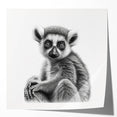 Vibrant wall art collection featuring a playful lemur design on glossy canvas, showcasing rich colors and detailed textures, perfect for animal lovers' decor.