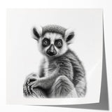 Vibrant wall art collection featuring a playful lemur design on glossy canvas, showcasing rich colors and detailed textures, perfect for animal lovers' decor.